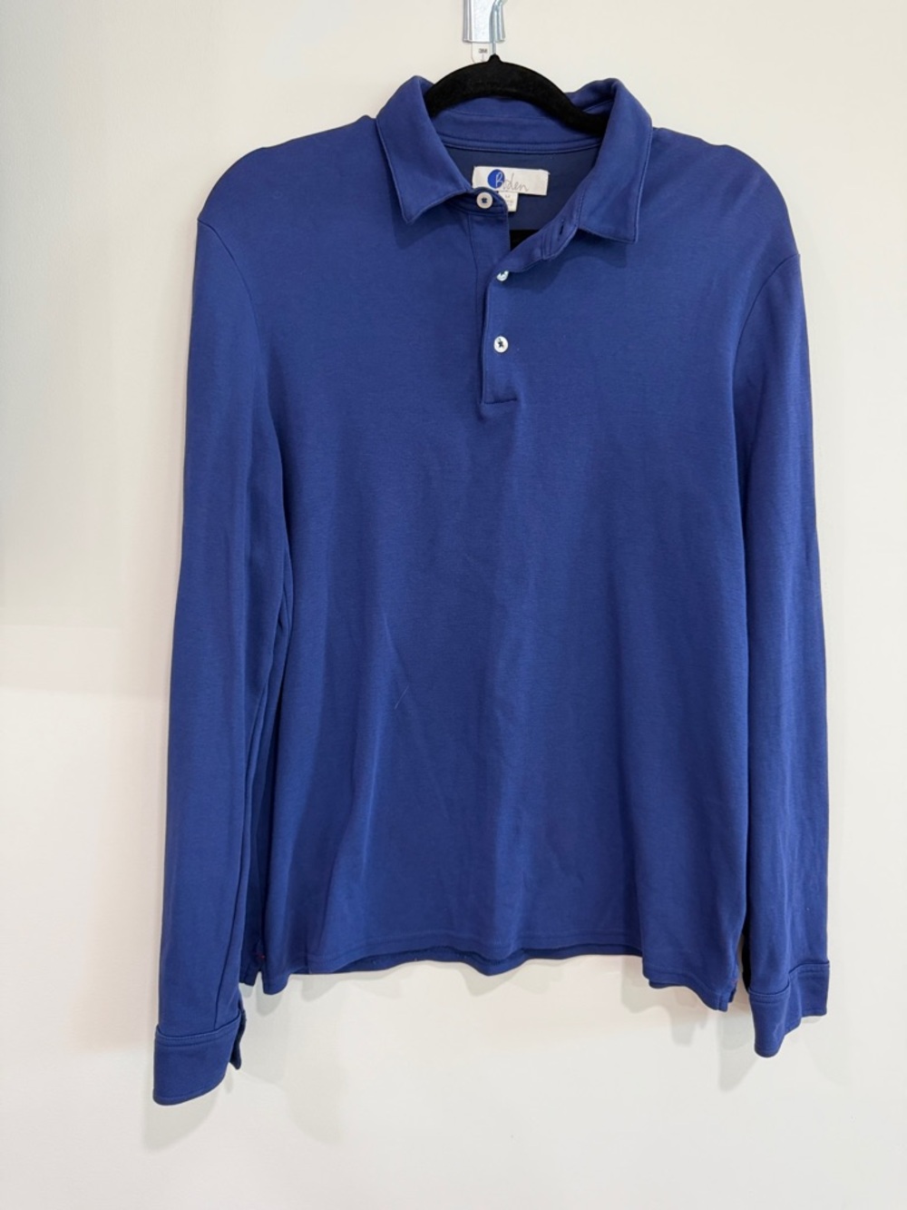 Boden  Men's Long-Sleeve Polo Shirt - 👕 Blue